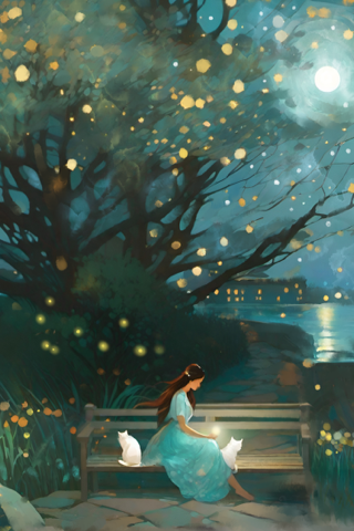 Fairytale Evening - Illustrated Print by Thomas Little