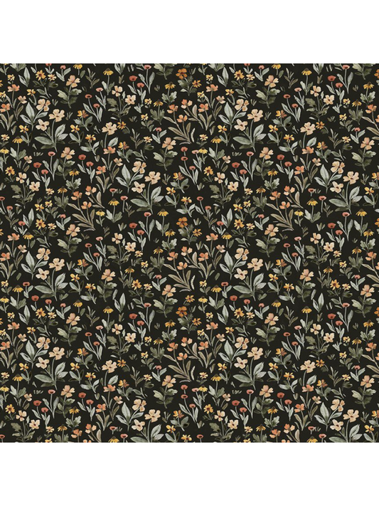 Flower Power (Peat Color) - Clara Jean Design DCJ3460 - Fabric By The Yard - 100% Cotton