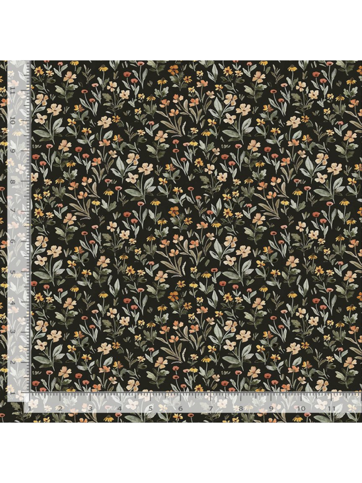 Flower Power (Peat Color) - Clara Jean Design DCJ3460 - Fabric By The Yard - 100% Cotton