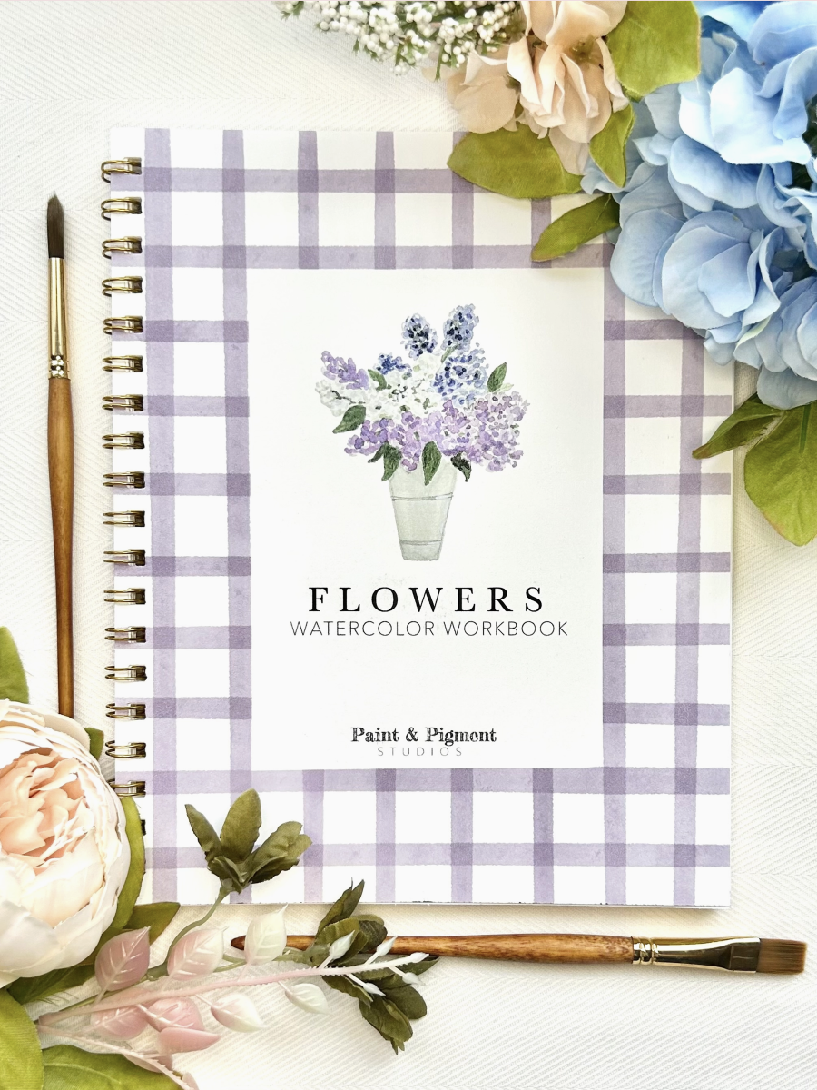 Flowers Watercolor Workbook - by Paint & Pigment Studios®