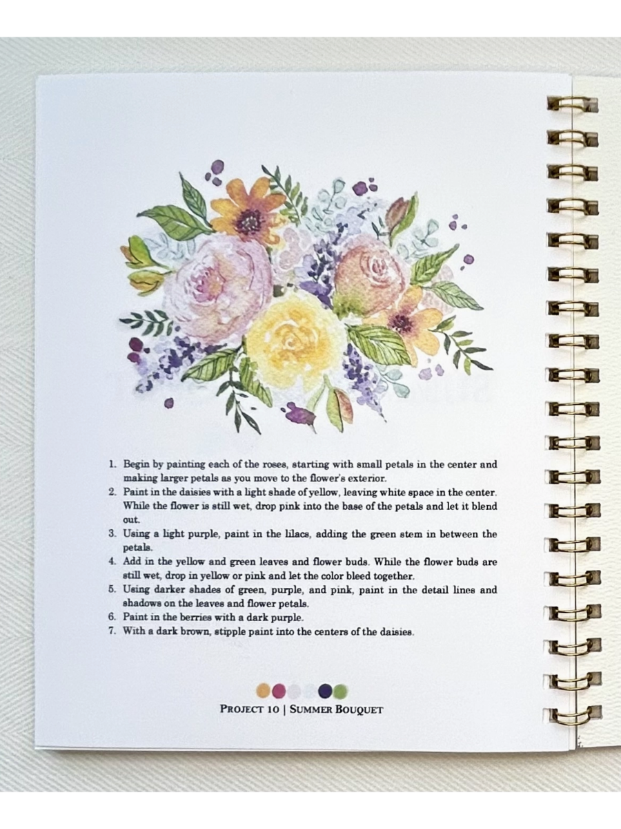 Flowers Watercolor Workbook - by Paint & Pigment Studios®