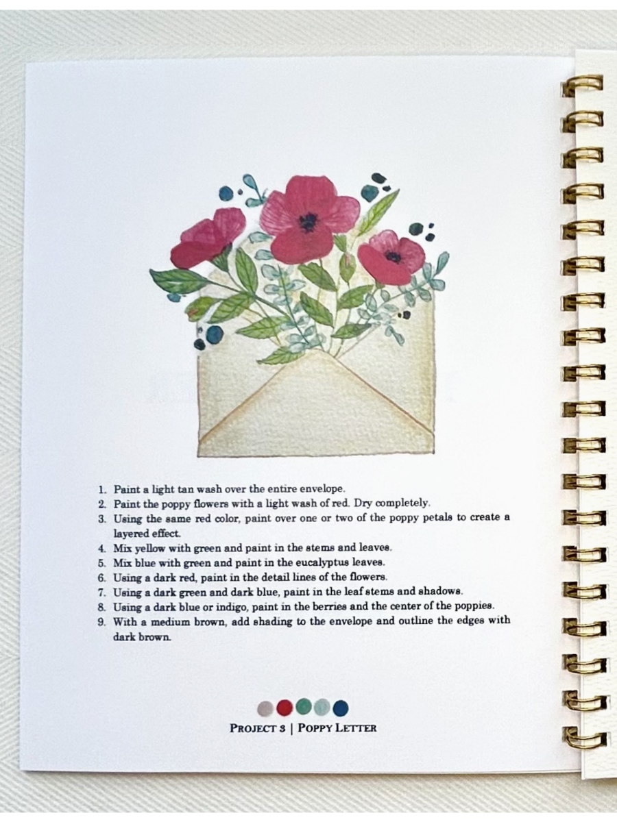 Flowers Watercolor Workbook - by Paint & Pigment Studios®