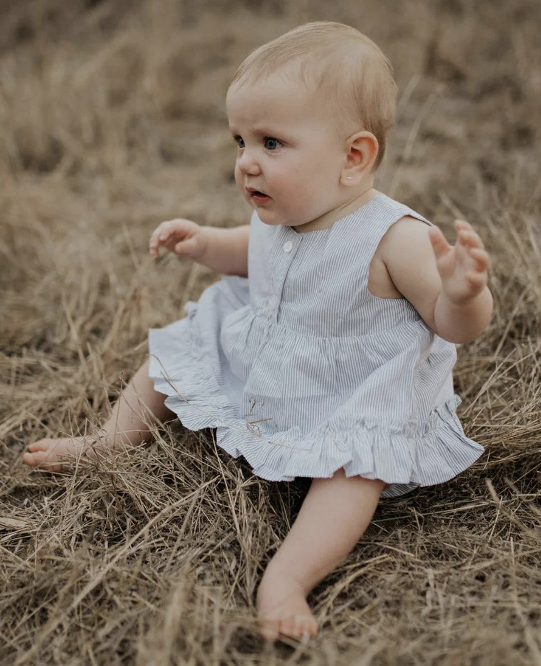 Gabby - Grey Stripe Timeless Set - Baby & Toddler
