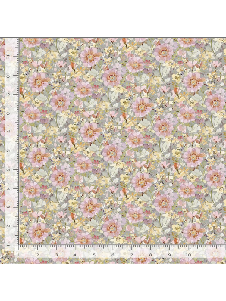 Garden Melody - Clara Jean Design DCJ3465 - Fabric By The Yard - 100% Cotton