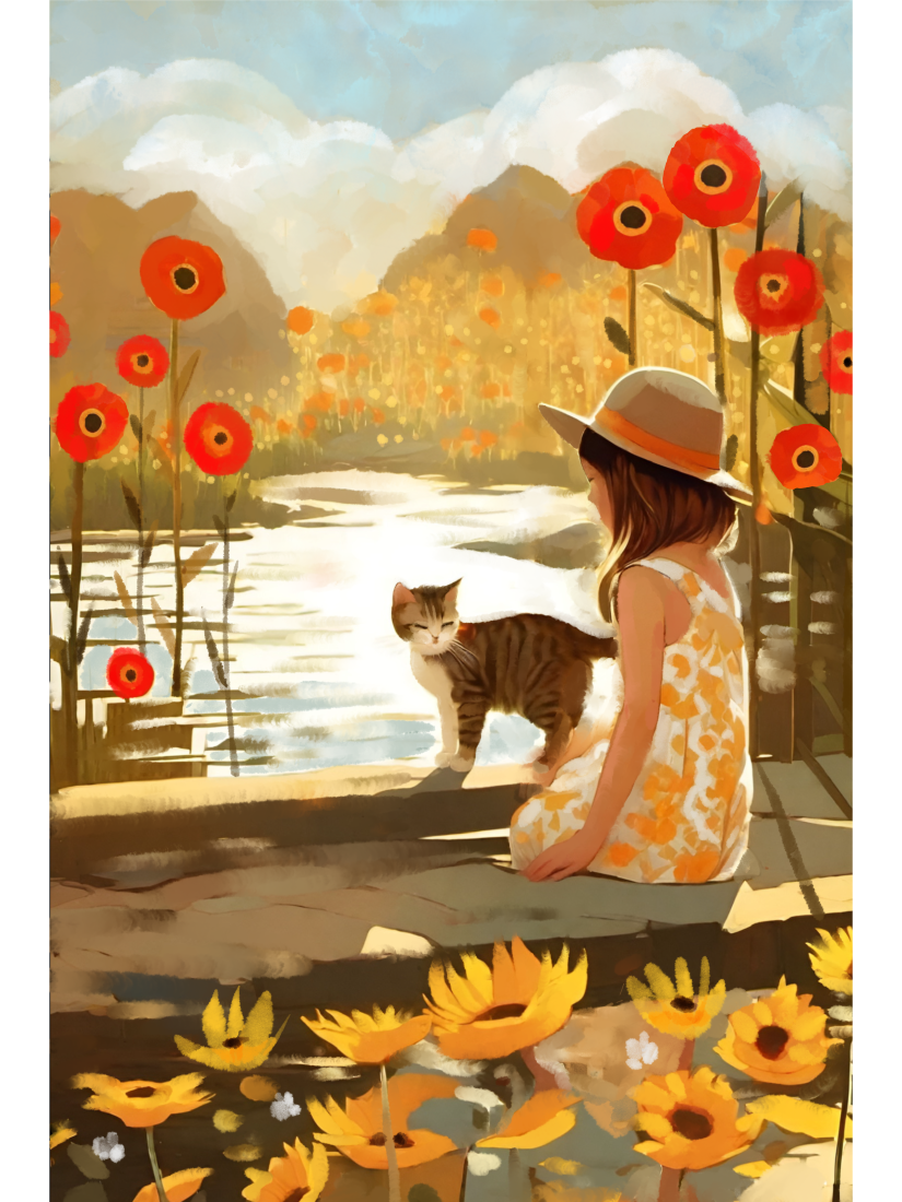 Golden Day - Illustrated Print by Thomas Little