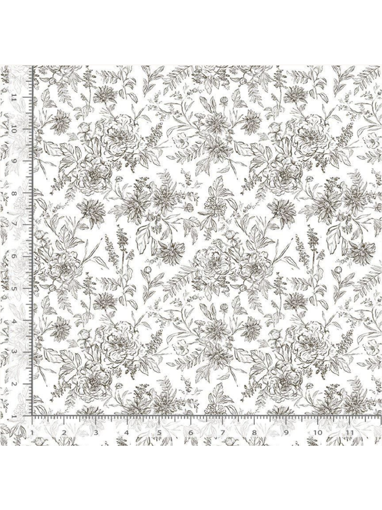 Graceful Blossoms - Clara Jean Design DCJ3466 - Fabric By The Yard - 100% Cotton