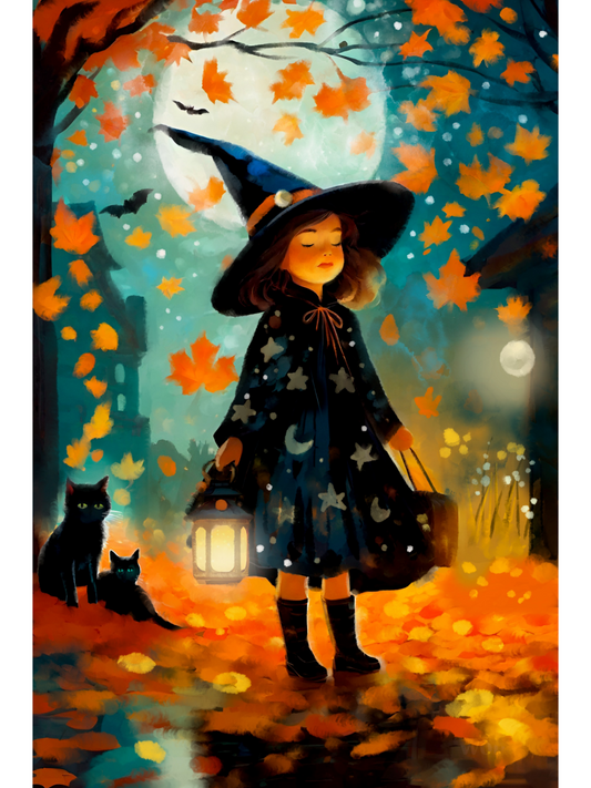 Halloween Magic - Illustrated Print by Thomas Little