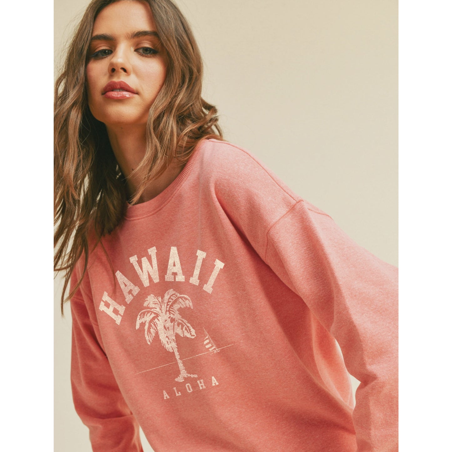 Hawaii Aloha Palm Tree Graphic Sweatshirt - by Honestee®