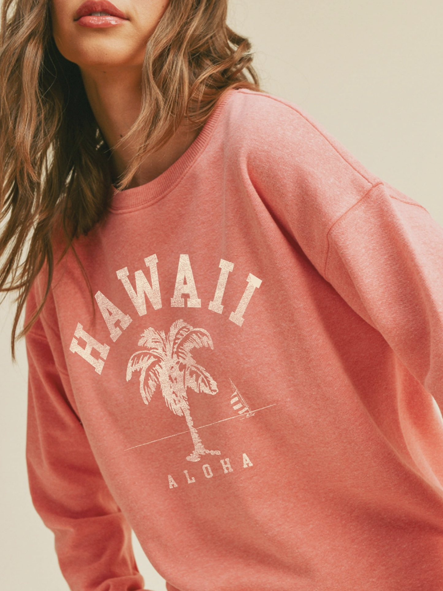 Hawaii Aloha Palm Tree Graphic Sweatshirt - by Honestee®