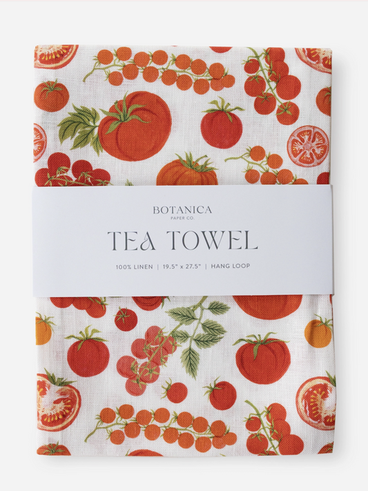 Heirloom Tomatoes - 100% Linen Tea Towel - by Botanica Paper Co.®