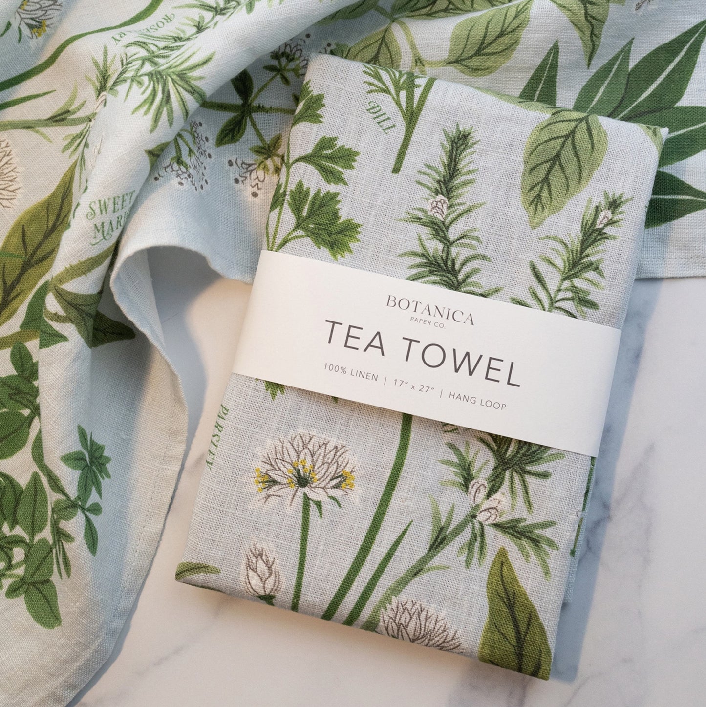 Herb Garden - 100% Linen Tea Towel - by Botanica Paper Co.