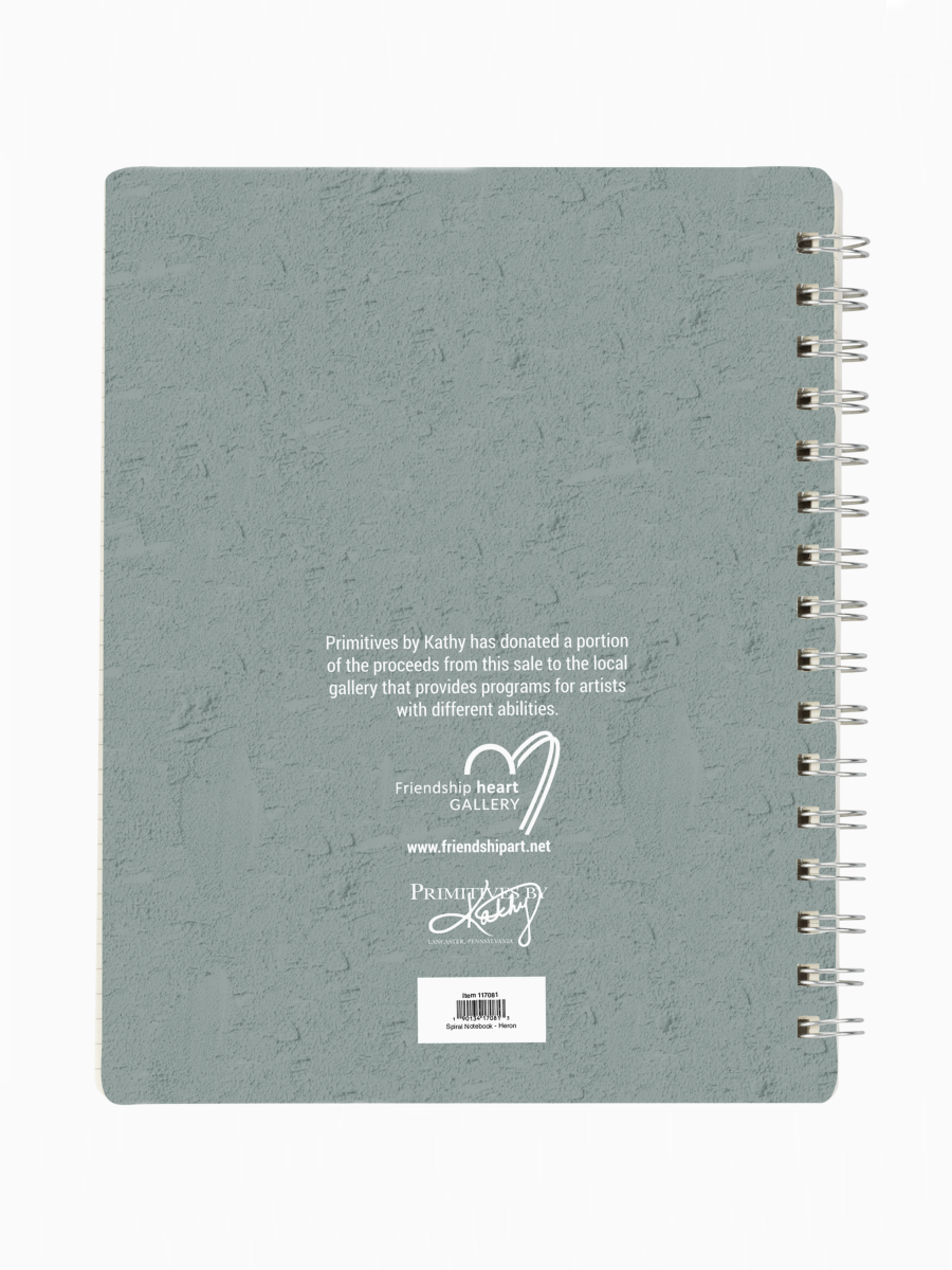 Heron Spiral Notebook - by Primitives by Kathy®