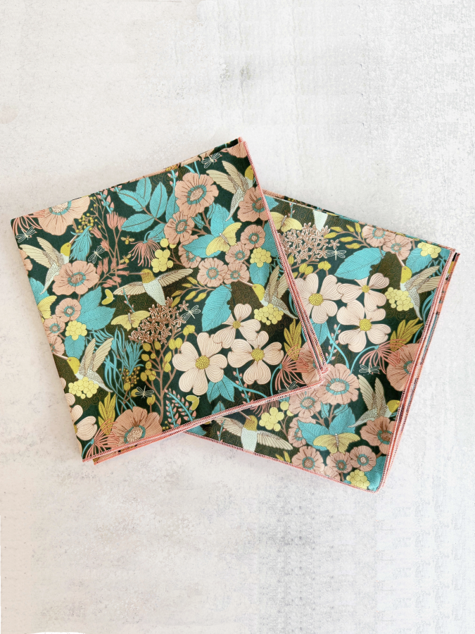 Hummingbirds At Twilight Cloth Napkins, Set of Four - by Dot and Army®