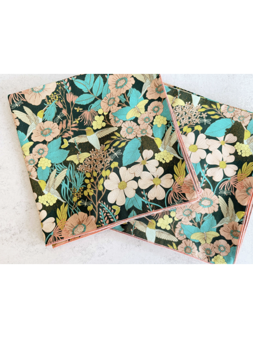 Hummingbirds At Twilight Cloth Napkins, Set of Four - by Dot and Army®