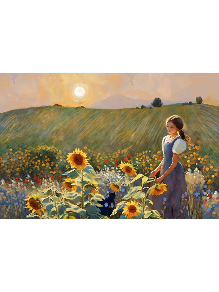 In the Fields - Illustrated Print by Thomas Little