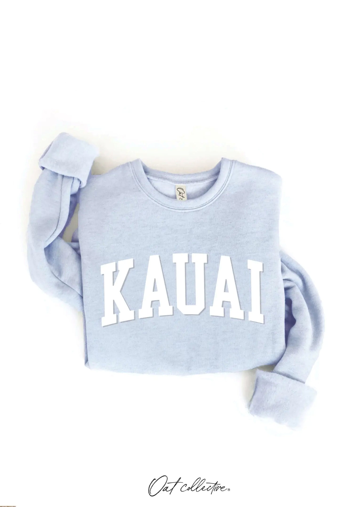 KAUAI Graphic Sweatshirt (Light Blue color) - by OAT COLLECTIVE