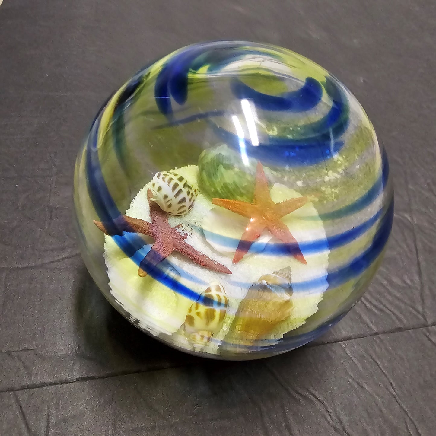 Large Glass Sand Orbe - by Sea Creations