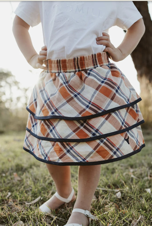 Lena - Vintage Western Checked Skirt - Baby & Toddler