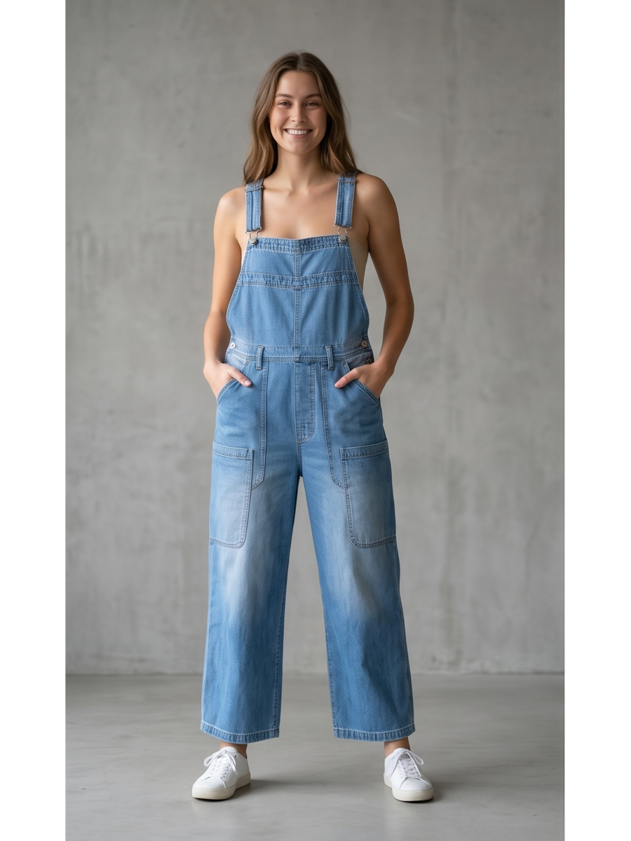 Light Wash Denim Overalls - by Urban Daizy®