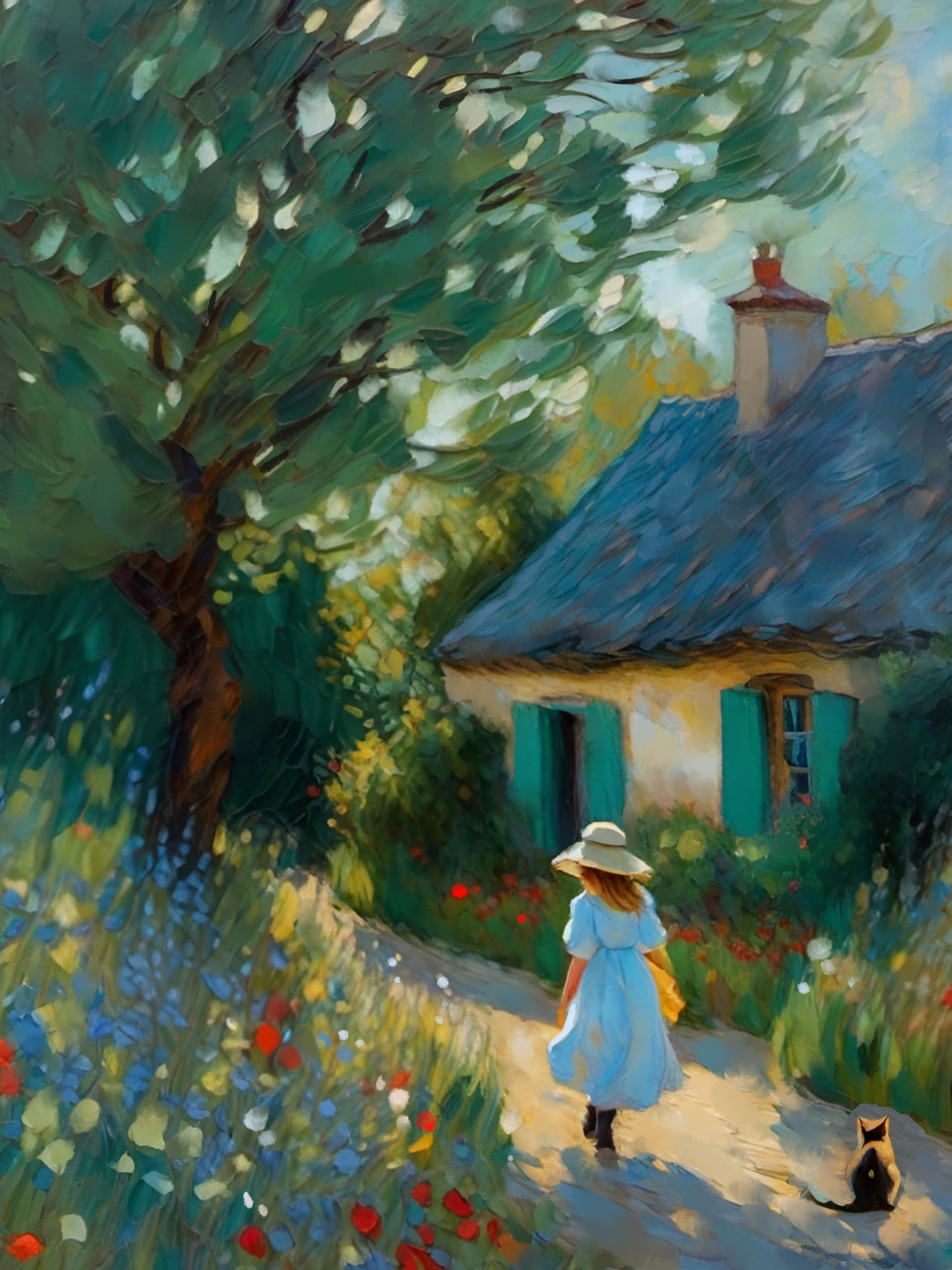 Light and Color - Illustrated Print by Thomas Little