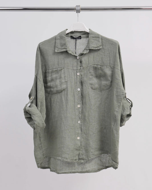 Linen Button Down Shirt - by Cecile Wang®
