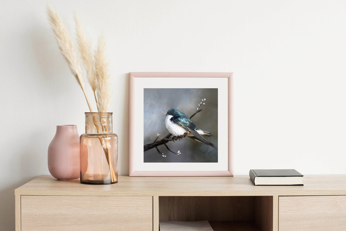 Little Bird on a Perch - Illustrated Print by Thomas Little