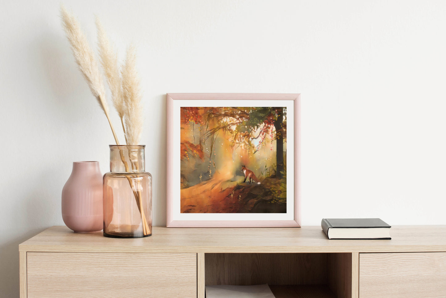 Little Fox in Mystic Forest - Illustrated Print by Thomas Little