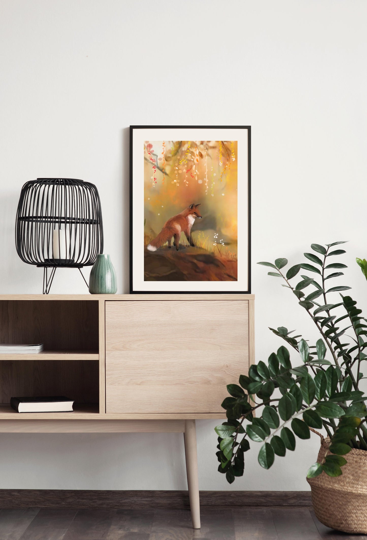 Little Fox in the Enchanted Forest - Illustrated Print by Thomas Little