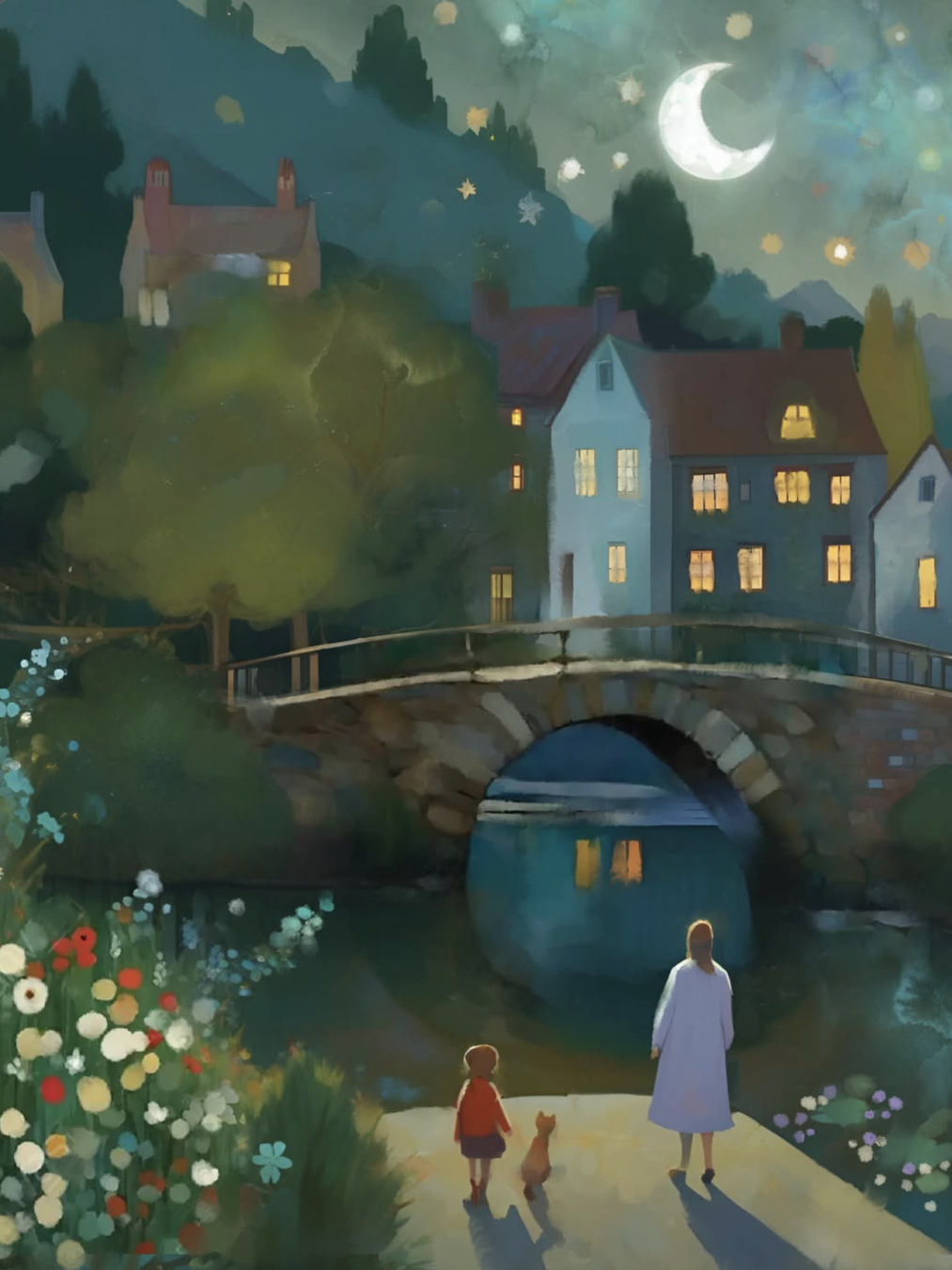 Living in a Wonderful World - Illustrated Print by Thomas Little