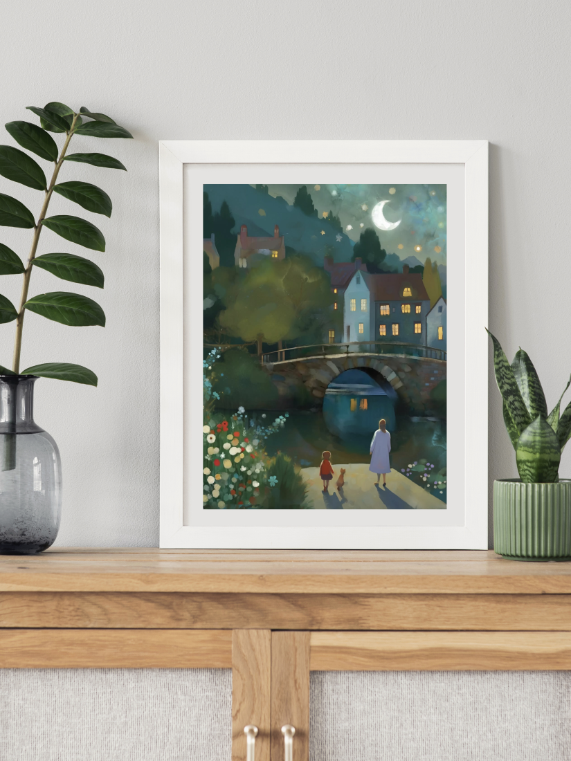 Living in a Wonderful World - Illustrated Print by Thomas Little