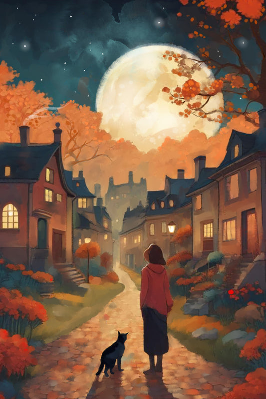Luna Grande - Illustrated Print by Thomas Little