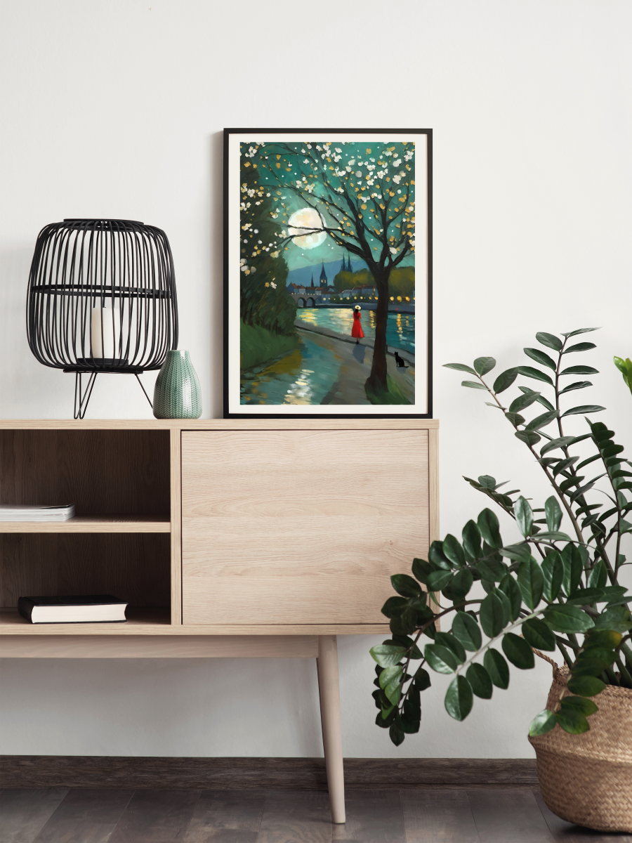 Midnight in Avignon - Illustrated Print by Thomas Little