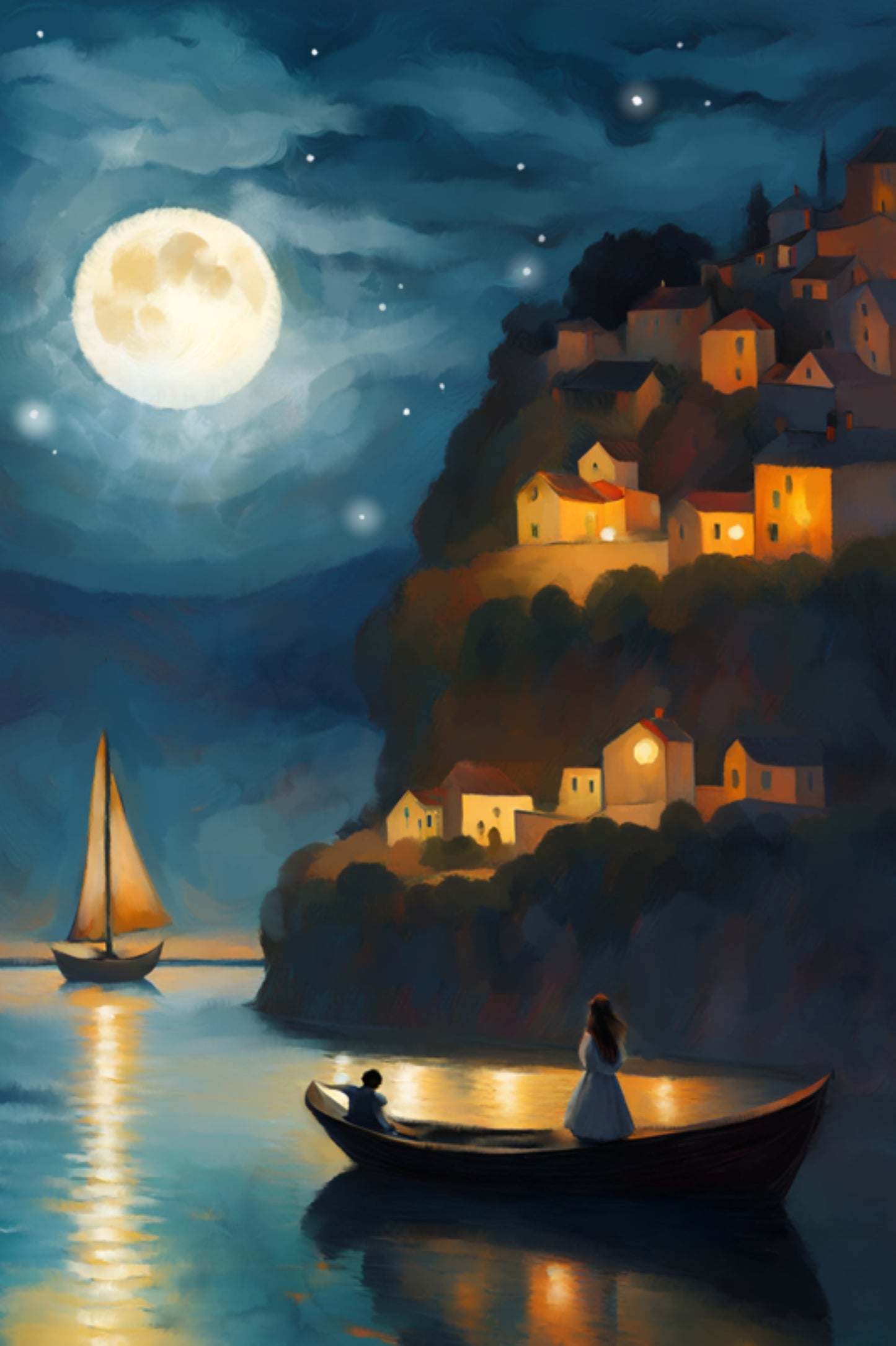 Moonlit Wonder - Illustrated Print by Thomas Little