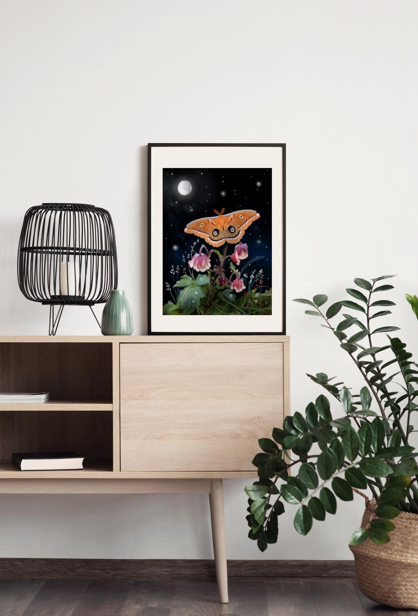 Moth in a Magical Moment - Illustrated Print by Thomas Little