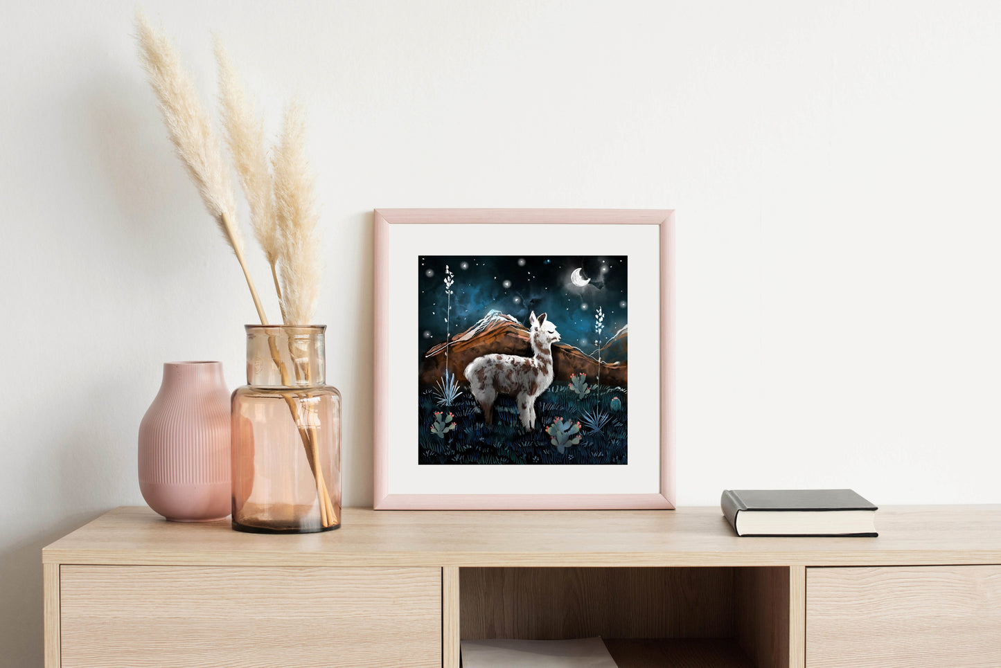 Nite Nite Little Llama II - Illustrated Print by Thomas Little