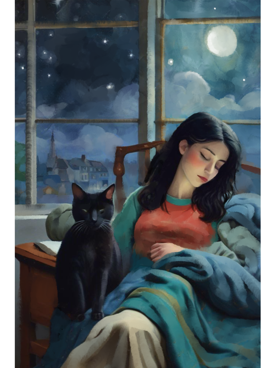 Nodding Off - Illustrated Print by Thomas Little
