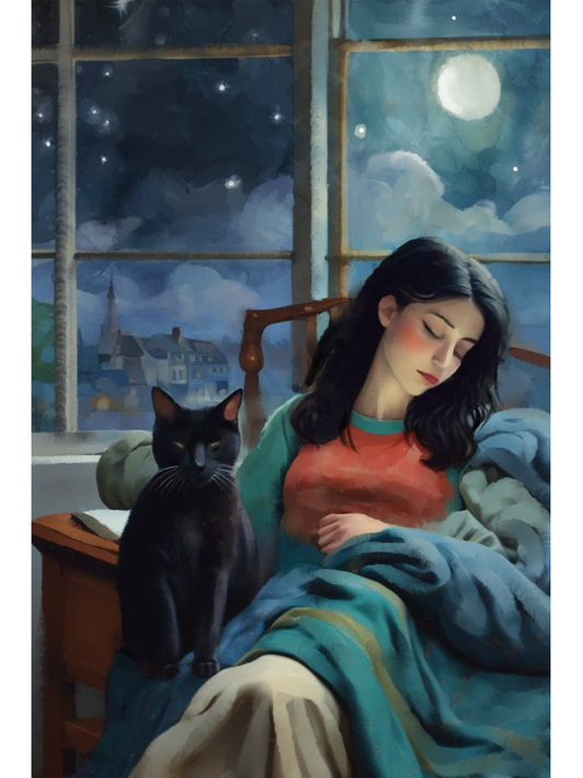 Nodding Off - Illustrated Print by Thomas Little