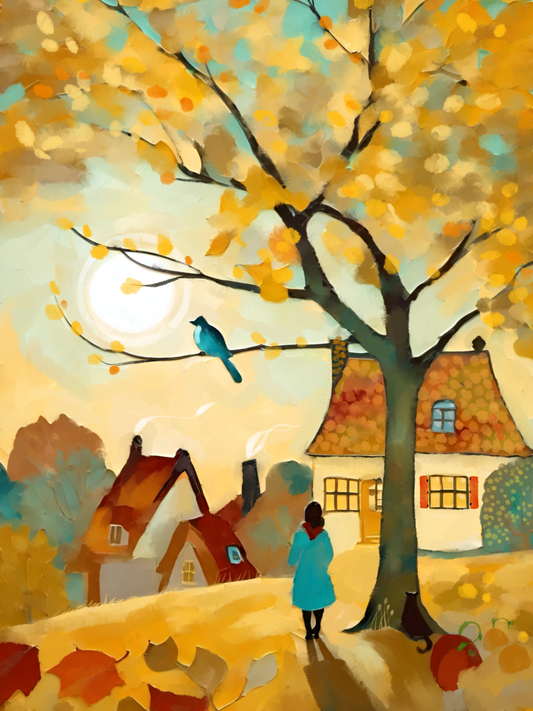 October Afternoon - Illustrated Print by Thomas Little
