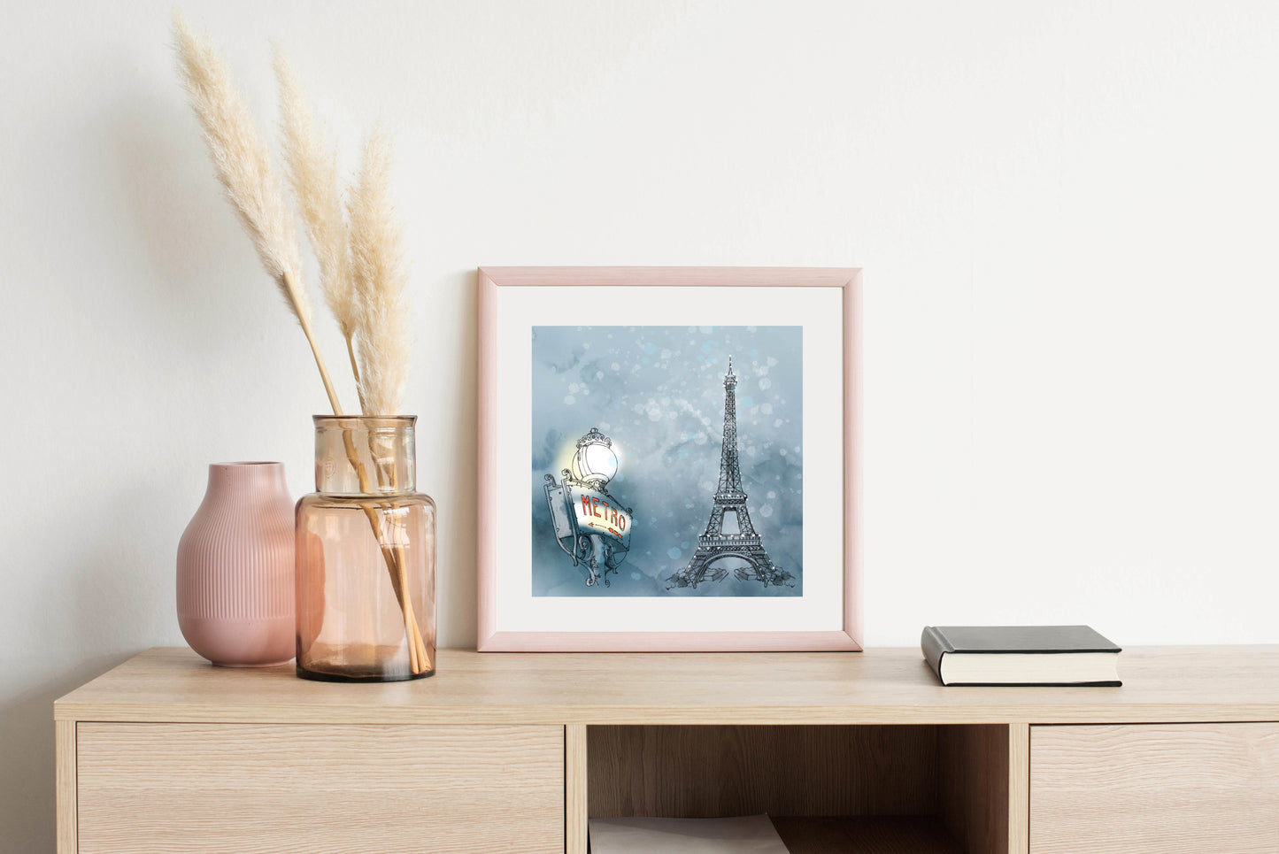 Parisian Rain - Illustrated Print by Thomas Little