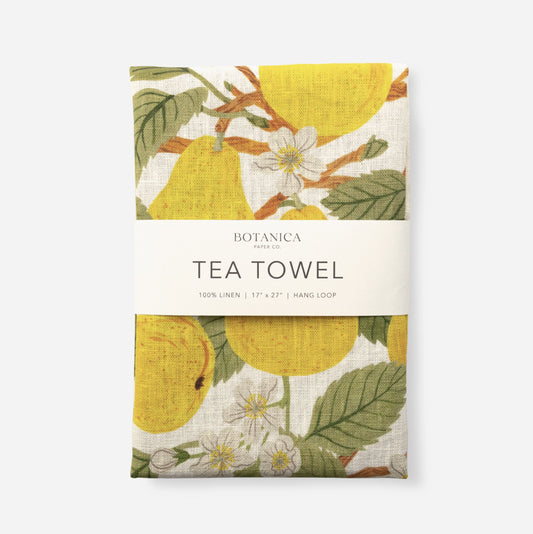 Pear Orchard - 100% Linen Tea Towel - by Botanica Paper Co.