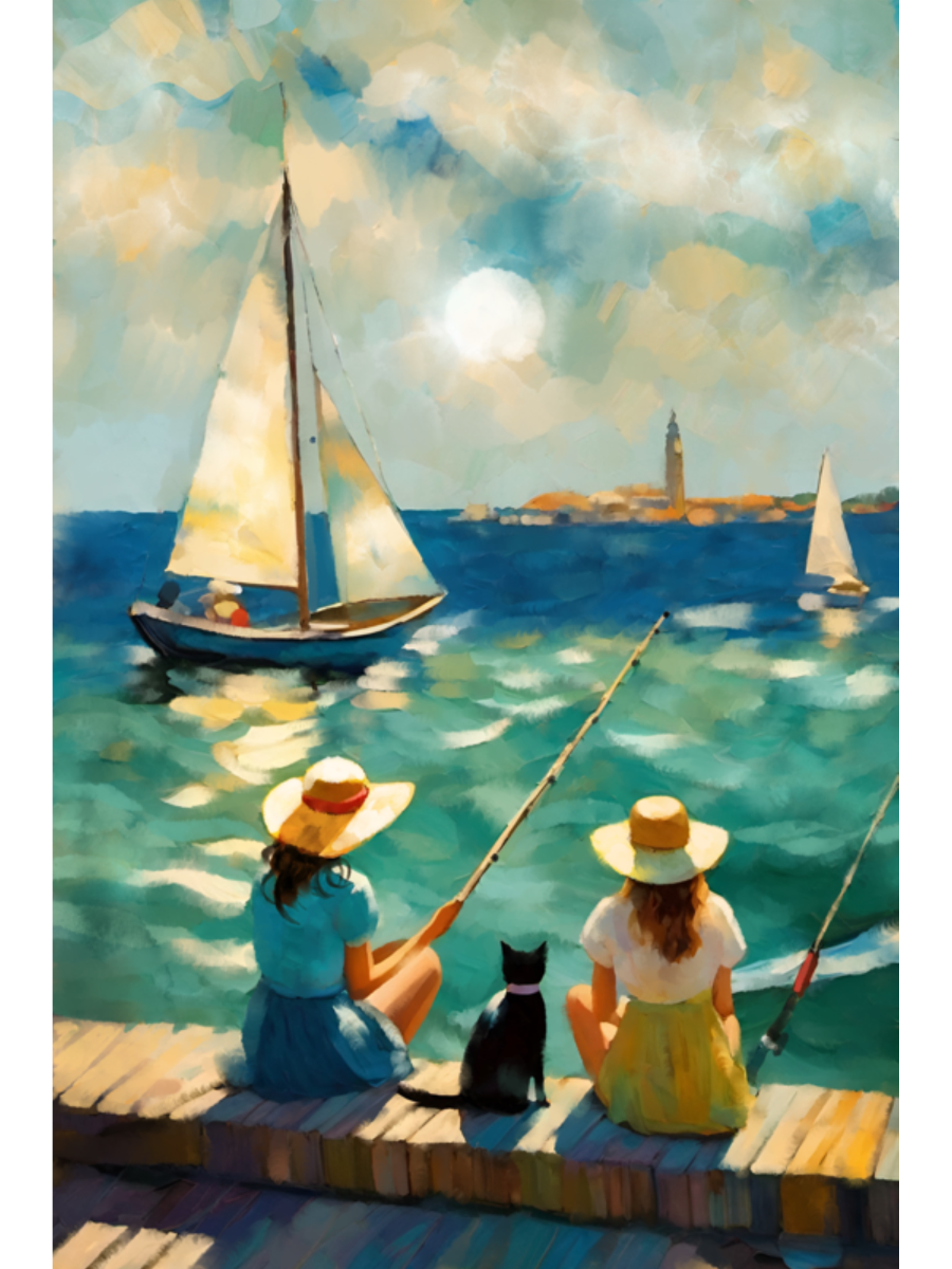 Perfect Day - Illustrated Print by Thomas Little