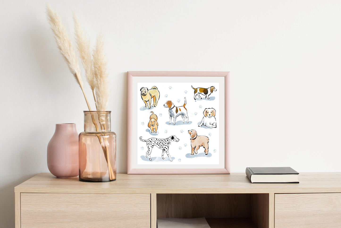 Puppy Parade - Illustrated Print by Thomas Little