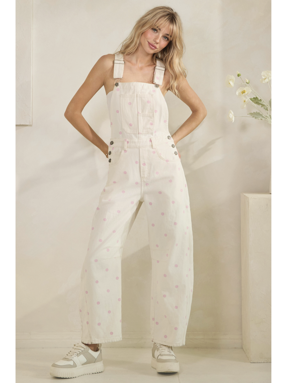 Relaxed Chic Polka Dot Overalls - by Veveret®
