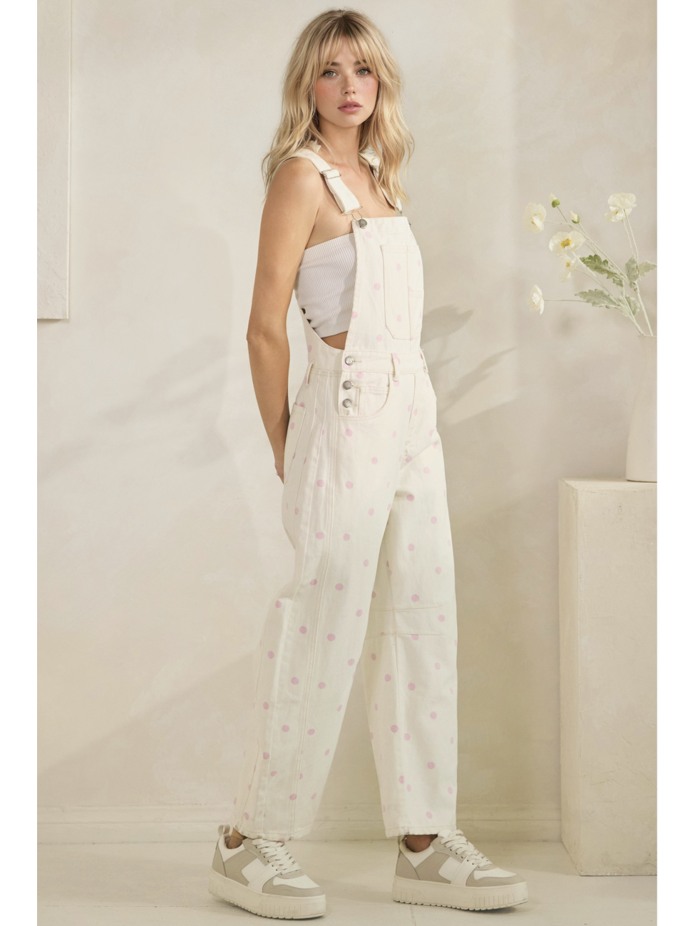 Relaxed Chic Polka Dot Overalls - by Veveret®