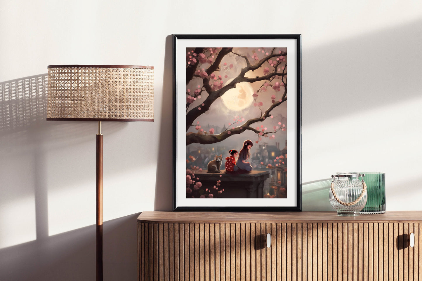 Sakura Light - Illustrated Print by Thomas Little