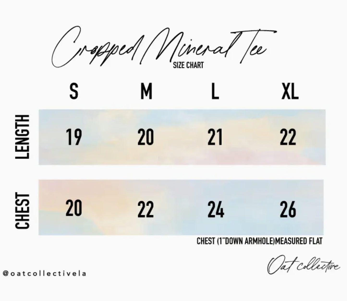 Salt Water and Sunsets Cropped Mineral Graphic Top (Denin Blue color) - by OAT COLLECTIVE®