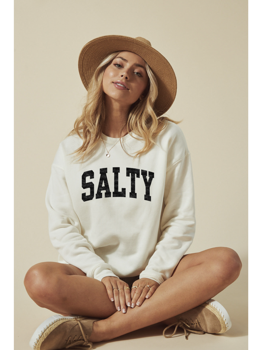 Salty Graphic Sweatshirt (Vintage White color) - by OAT COLLECTIVE®