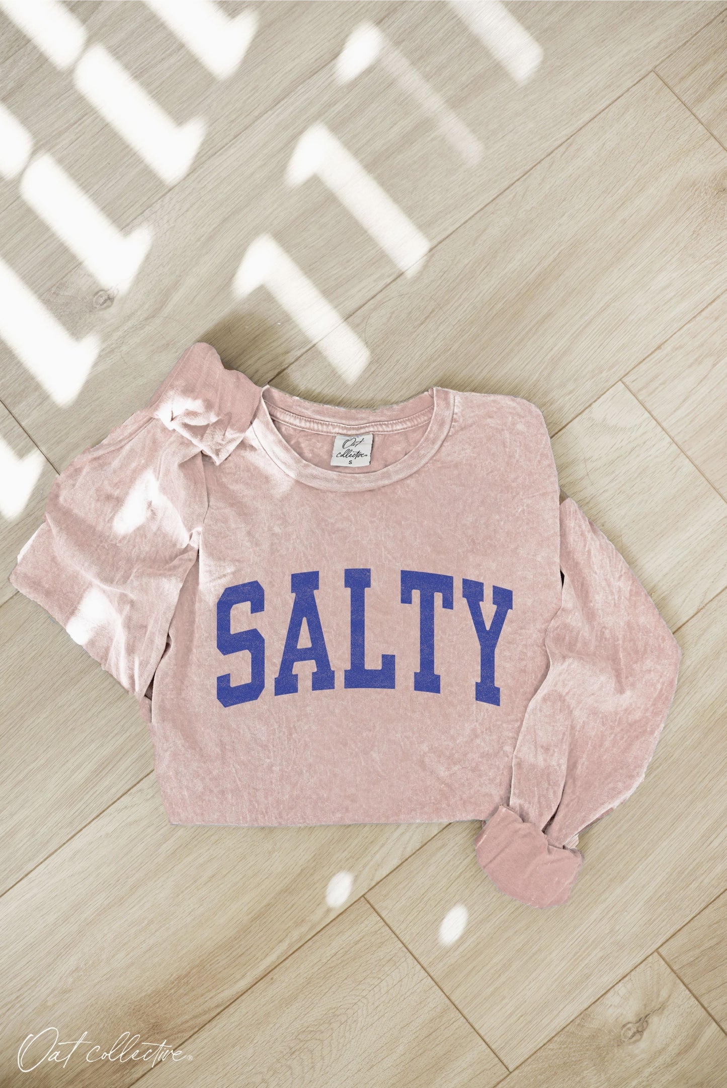 Salty Mineral Washed Long Sleeve Graphic - by OAT COLLECTIVE