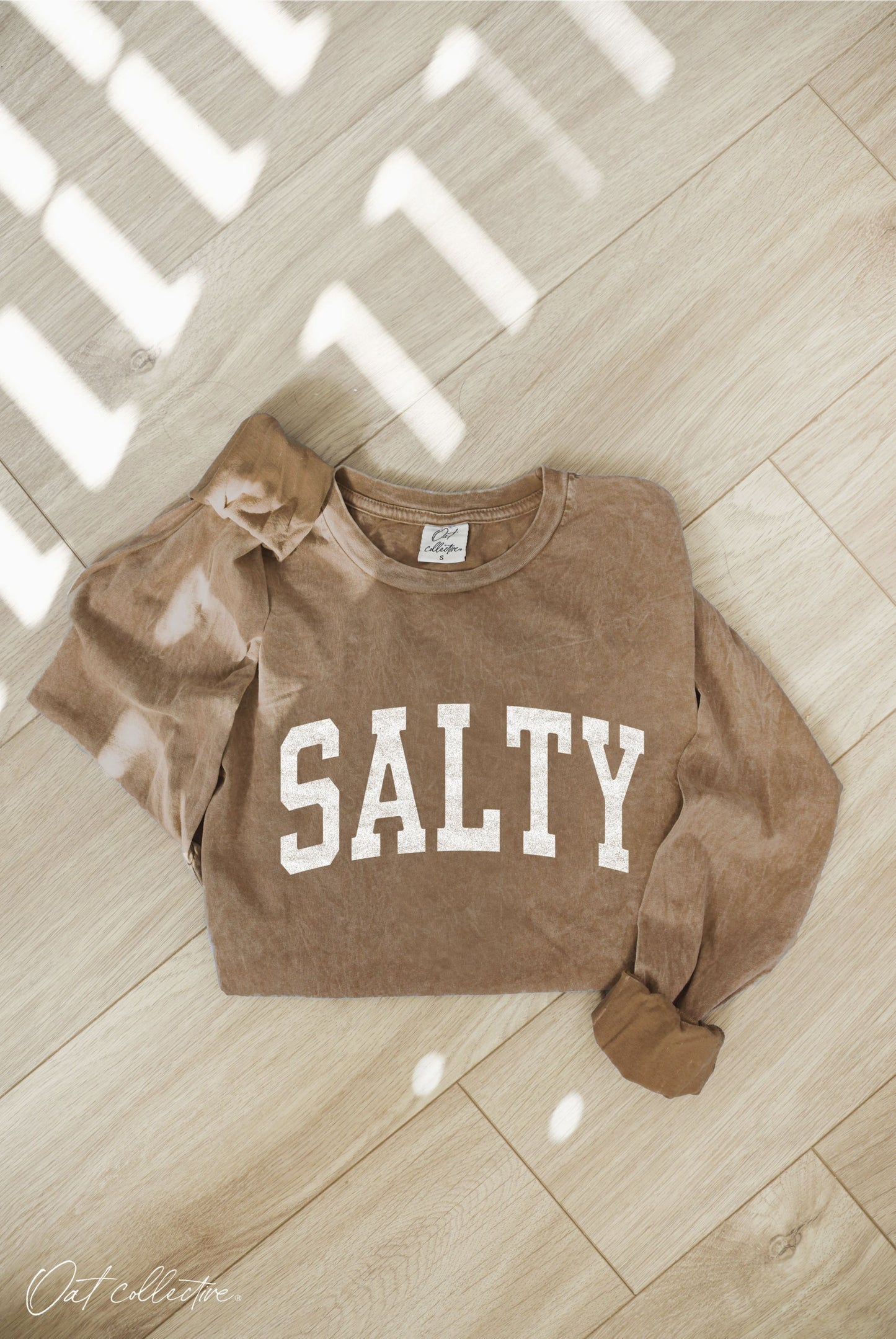 Salty Mineral Washed Long Sleeve Graphic - by OAT COLLECTIVE