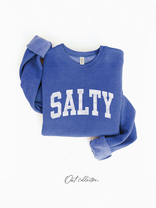 Salty Graphic Sweatshirt (Heather Royal color) - by OAT COLLECTIVE®